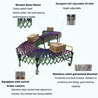 China Low price SHUNQIANG flexible telescopic roller conveyor fulai packaging roller telescopic conveyor zu verkaufen