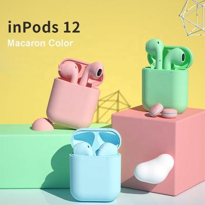 China Perfect Sound 2021 Wholesale Macaron Inpods 12 Earbuds 5.0 I12 Touch Control Mini True Wireless Earphone Headphone for sale