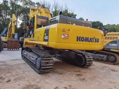 China Used Excavator 45ton Low Working Hours Spain Showroom Video Inspection 257KW Yellow Komatsu 2700hrs for sale