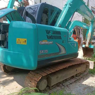 Κίνα Λιγότερο ωράριο Χρησιμοποιείται Kobelco Excavator ISUZU Μηχανή 75 Εργασιακό βάρος 0,4m χωρητικότητα κουβά προς πώληση