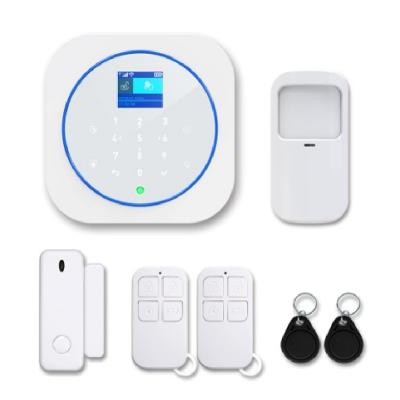 China Smart Home Tuya WiFi GSM 433Mhz Alarm System Alarm System Kit Work With Door 433Mhz/Gas PIR Open Alarm System for sale