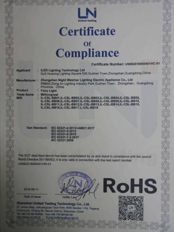 RoHS - ILED Lighting Technology Ltd.