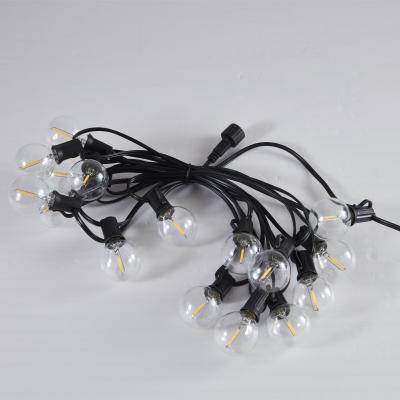 China Outdoor Pluggable G40 String Solar Light 25FT 50FT 100FT Globe G40 String Lights with US and UK Plug for sale