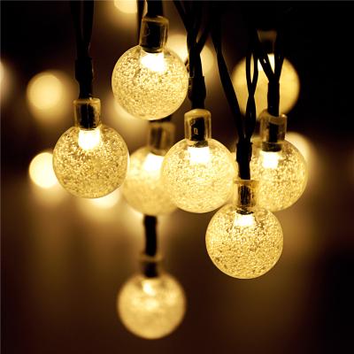 China Low Voltage G50 Bulb Rubber Festoon Night Light Fancy Solar Powered 30LEDs Bubble 30LEDs Ball Shaped Led Fairy String Light for sale