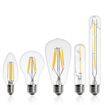 China 2019 Hot Sale Dimmable LED Filament Bulb ST64 ST58 A19 A60 G80 G95 G125 T45 T30 D95 C35 G45 220V E27 LED Dimmable Bulb for sale