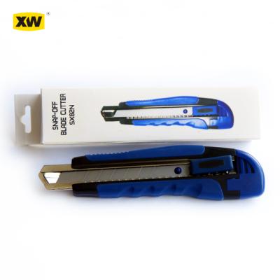 China Quick-change automatic lock retractable18mm ABS snap off blade pocket knife for sale