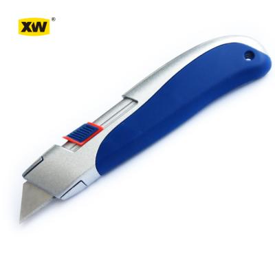 China Quick-Change Quick-Change Blade Soft Touch TPR Handle Zinc Alloy Safety Knife for sale