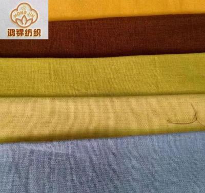 China Cheap Price Organic High Quality Cotton Linen Plain Dyed Solids For Garment Stock Fabric for sale