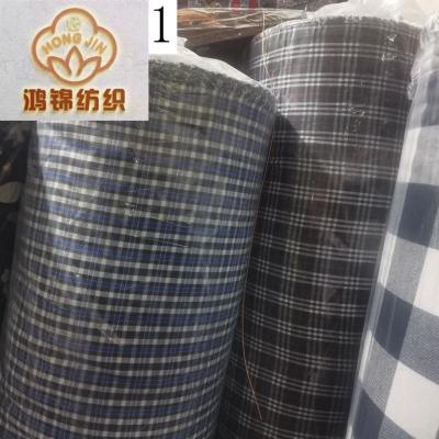 China Moisture-absorbent Cotton Brush Grid Yarn Dyed Stock Fabric A Grade Good Quality Woven for sale