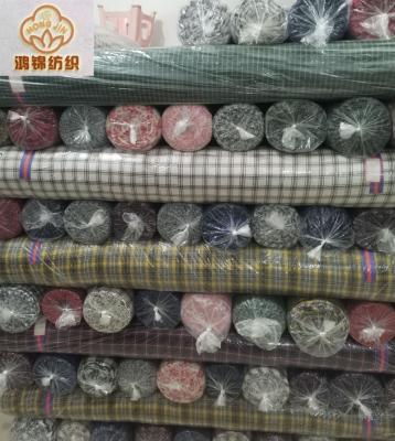 China Organic Wholesale Polyester And Cotton TC Yarn Dyed Stock Checks Grids Fabric for sale