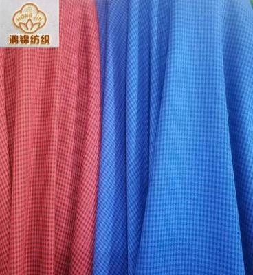 China Good Quality Organic Hot-selling 100% Polyester Grids Checks Stock Fabric for sale