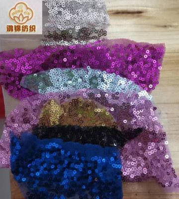 China Breathable High Quality Sequin Embroidery New Arrival Cheap Price Stock Fabric for sale