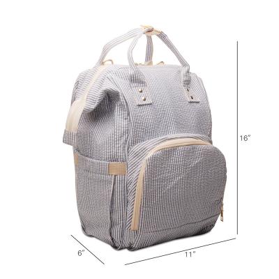 China Water Resistant 3 in 1 Multifunctional Diaper Bags Mom Baby Water Resistant Bag With USB Port Baby Diaper Bag Filler Backpack for sale