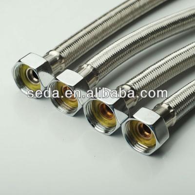 China Toiletries Stainless Steel Toilet / Connecting Sanitary Braided Flexible Hose Connector for sale