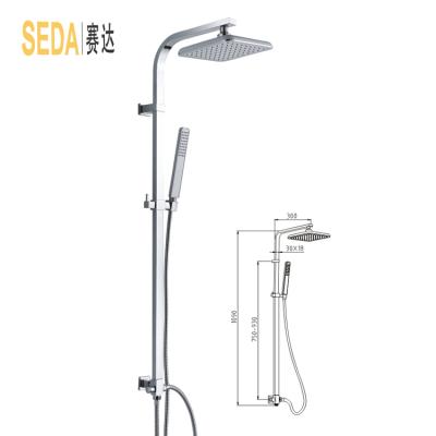 China With Sliding Bar Stainless Steel Bath Sleek Modern Shower for sale