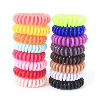 China Eco-friendly Lirong Candy Color Phone Rope Hair Rubber Bands Hair Reel Ring And Bracelet No Traceless Lead No Crease Rubber Band for sale