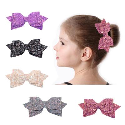 China Lirong 5PCS 5inch hair bows girl hair decoration for kids teens girls bow clips colorful ribbon bow boutique girls big pack of 5PCS for sale