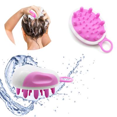 China Clean Hair Lirong Hair Scalp Massager Shampoo Brush, Can Hang Good Scalp Care Brush, Soft Silicon Brush (Pink) for sale