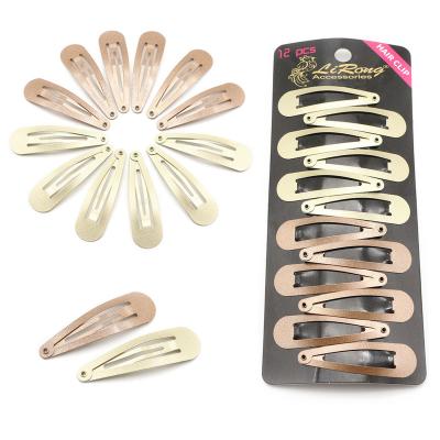 China Ladies Hair Decoration Lirong Hair Snap Hair Clips Base Accessories 12pcs (6pcs Blonde Metal Grips 5cm/2in Hair + 6pcs Light Brown) for sale