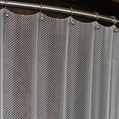 China Aluminum Decorative Wire Mesh Architectural Stainless Steel Spiral Woven Partition Curtain for sale