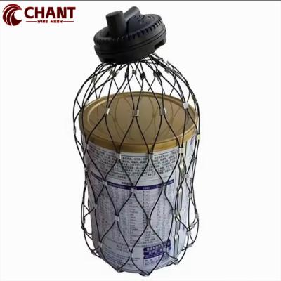 China Flexible Light Drop Anti Theft Safety Stainless Steel Rope Net Bag Floodlight Safety Net for sale