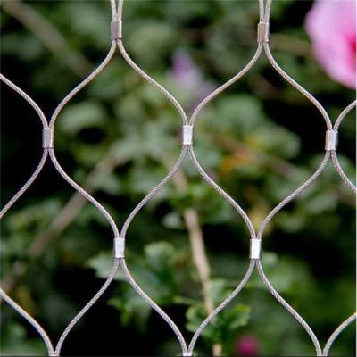 China SS 304 316 Flexible Zoo Netting Monkey Cage Stainless Steel Wire Rope Mesh For Zoological Garden for sale