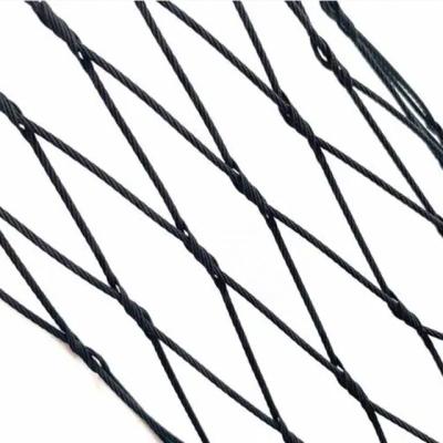 China Woven 25*25mm Stainless Steel Black Oxide Cable Mesh Customized For Safety Netting for sale