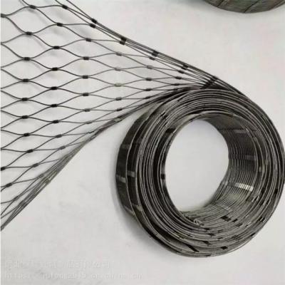 China Anti Ultraviolet Ray Woven Zoo Black Oxide Wire Rope Mesh CE ISO9000 Approved for sale