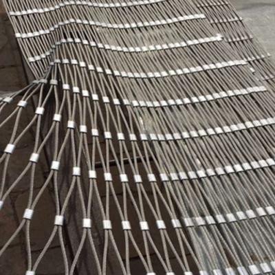 China Customizable Balustrade Cable Mesh with Wire Diameter 1.2mm-6.0mm and Mesh Hole Size for sale