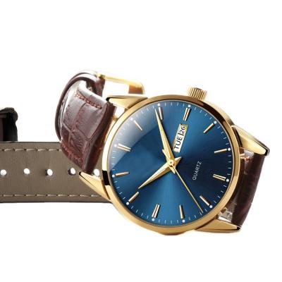 China Cheap Automatic Date 2020 New Fashion Automatic Quartz Watches Men Leather Wrist Watches for sale