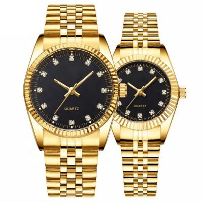 China 2021 Day/Date Mark Your Own Logo Watch Gift Set Classic Minimalist Japan Movement Sunburst Couples Lover Watch for sale