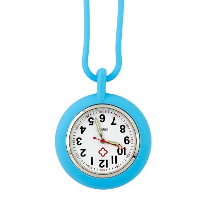 China Colorful Stainless Steel Circles Care Detachable FOB Pin Pendant Hanging Pocket Watch For Women Quartz Watches for sale