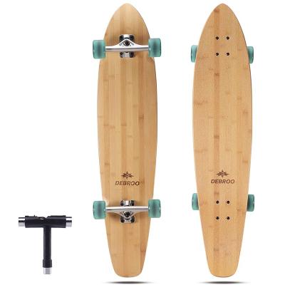 China Freeride& 42 Inch Flexible Cruiser Bamboo And Hard Maple Decks Kick Tail Cruiser Longboard Skateboard for sale