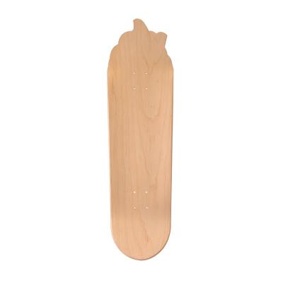 China Hot Selling Solid And Elastic Longboard White Northeastern Maple Wood Single Shape 100% Professional Decks Downhill for sale