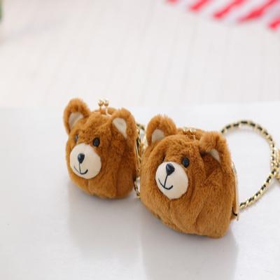 China Cute Cartoon Teddy Doll Backpack Girl Fun Birthday Gift Plush Toy Bear Bag for sale