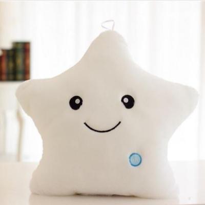 China Colorful Glowing Star Luminous Cushion Stuffed Pillow Plush Doll Led Soft Stuffed Toy With Light For Girl Kids Christmas Birthday for sale