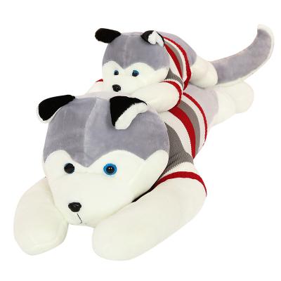 China Durable Plush 50cm Husky Toy Soft Animals Pet Toys Dogs Plush Neck Pillow Stuffed Cute Doll Dog Stuff for sale