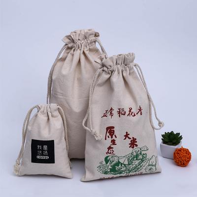 China 100%Pure Cotton Canvas Dust Sack Eco-friendly Cotton Canvas Laundry Bag Drawstring Bag With Custom Logo for sale