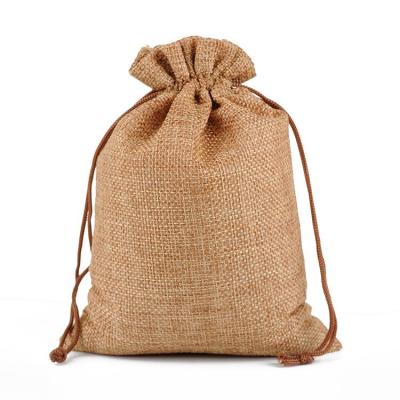 China Jewelry Packaging Charms Ring Coin Candy Gift Bag Jute Drawstring Bag Gift Bags High End Canvas Earrings Various Sizes 5.9x 7.87 (15x20cm) Inches for sale