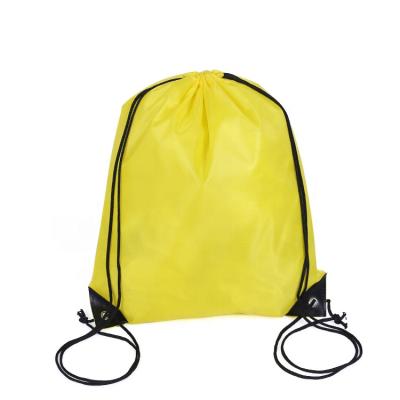 China Drawstring Bag 35*40cm/13.7*15.7inch 210D Polyester Drawstring Backpack Portable Nylon Drawstring Backpack Low MOQ Simple Bags for sale