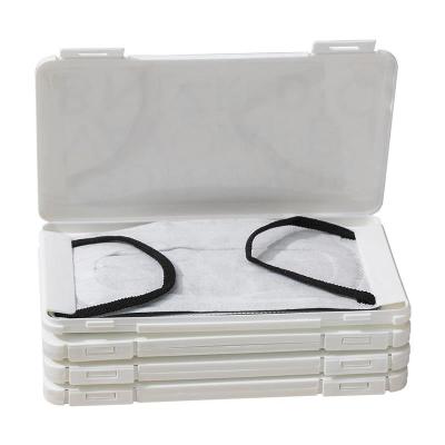 China Stored PP Multicolor Mask Blue Protective Box Disposable Face Mask Storage Box for sale