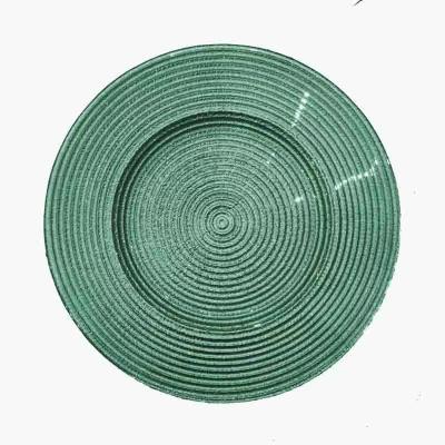 China Wholesale Gold Viable Black Rim Dinnerware Restaurant Dinnerware Restaurant Straw Hat Amazon Charger Dishes Glass Wedding for sale