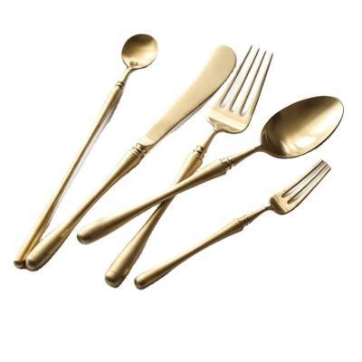 China High Grade Sustainable Stainless Steel Cutlery Custom Logo 304 Stainless Steel Spoons Forks Set Knives Flatware Cutlery Set For Hotel for sale