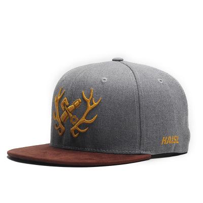 China Canton COMMON factory custom suede brim hip hop embroider snapback hats wholesale for sale