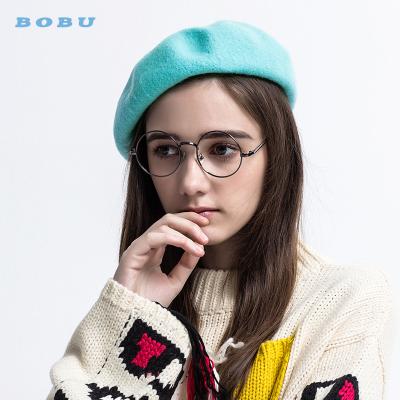 China Character winter women hat berets wool cap beret boinas Knitted Wool Beanie Hat for sale