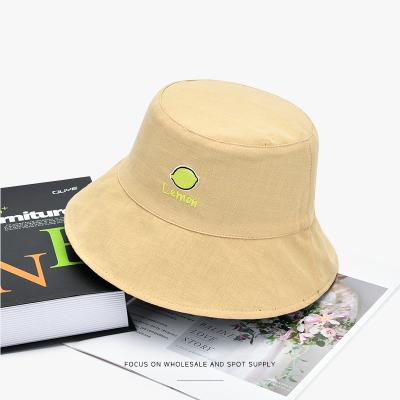 China Image Interesting Price New Type Fruit Embroidered Women's Bucket Hat for sale