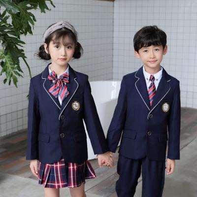 China School Factory Direct Selling Style Autumn And Winter High Quality British Student Uniforms Woven Children School Uniform Suit for sale