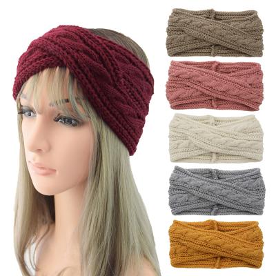 China Daily Life + Interesting Price Sports New Pattern Big Twist Wool Knitting Headband for sale