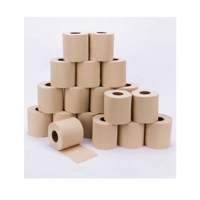 China Eco-friendly material printing on the hollow edge of excellent quality jumbo roll embossed toilet paper for sale