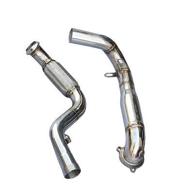 China 304 Stainless Steel Performance SS304 Automotive Exhaust Header Catless Downpipe For Mercedes Benz CLA200/220/260 for sale